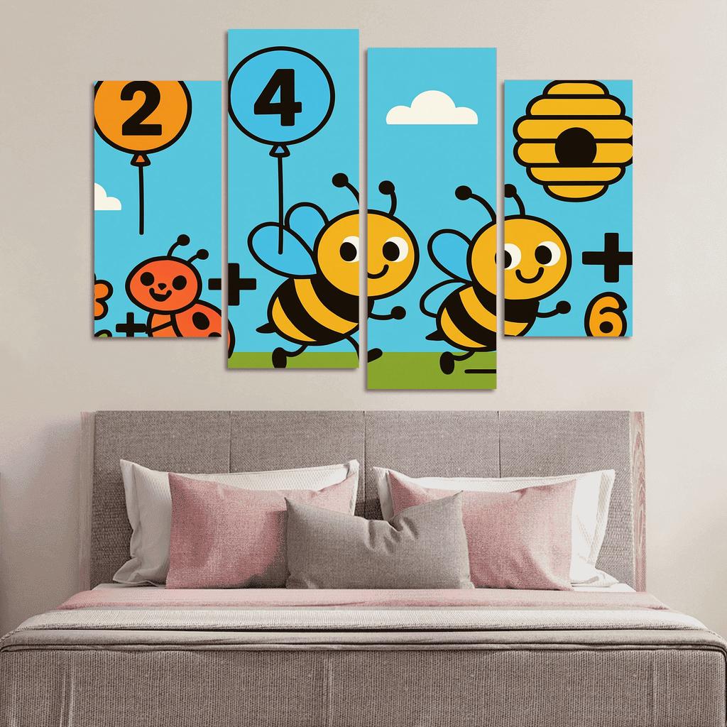 The Honeybee Math Parade wall art