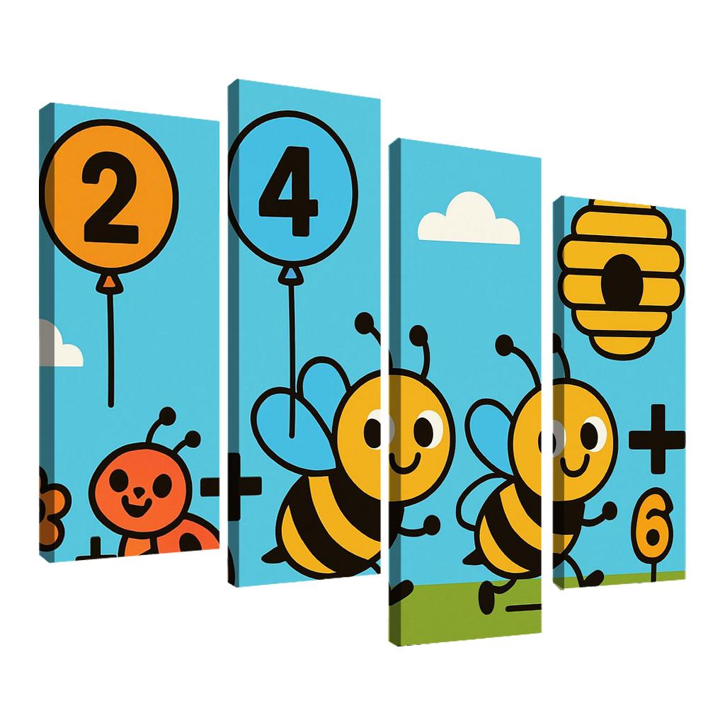 The Honeybee Math Parade wall art