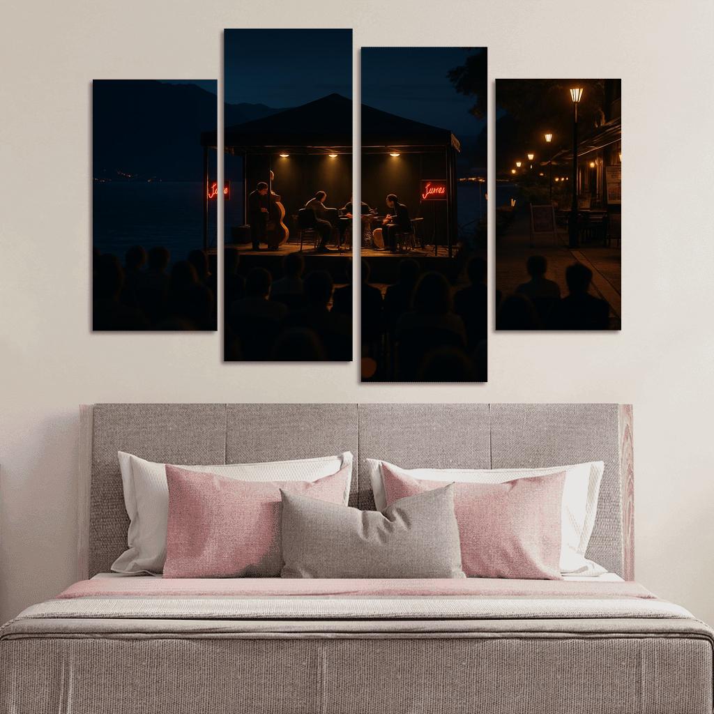 Montreux Jazz Festival Montreux Switzerland canvas paintings frame