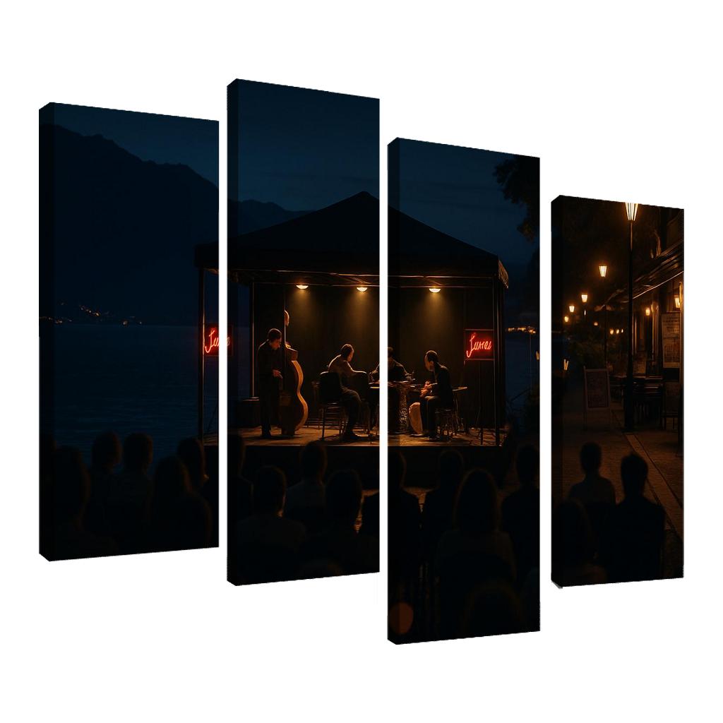 Montreux Jazz Festival Montreux Switzerland canvas paintings frame