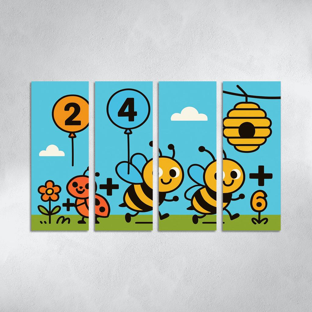 The Honeybee Math Parade wall art