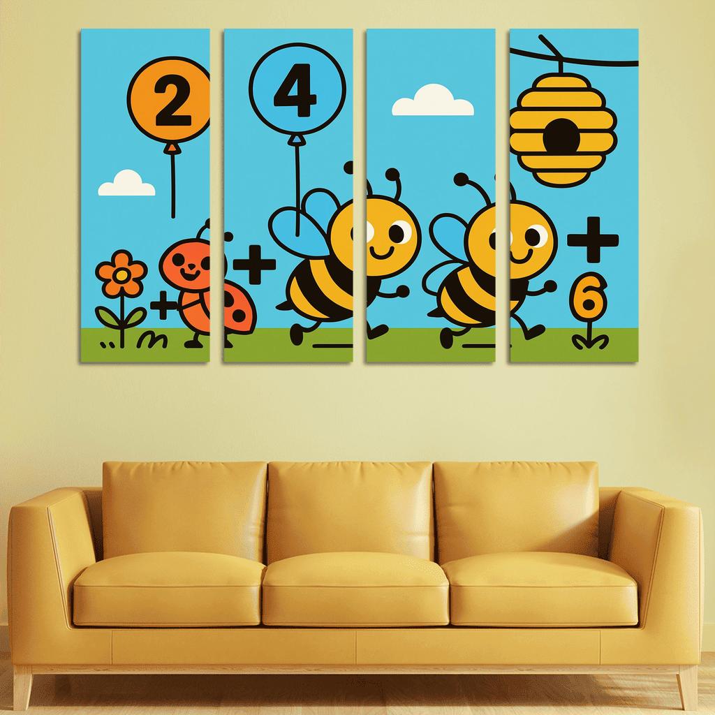 The Honeybee Math Parade wall art