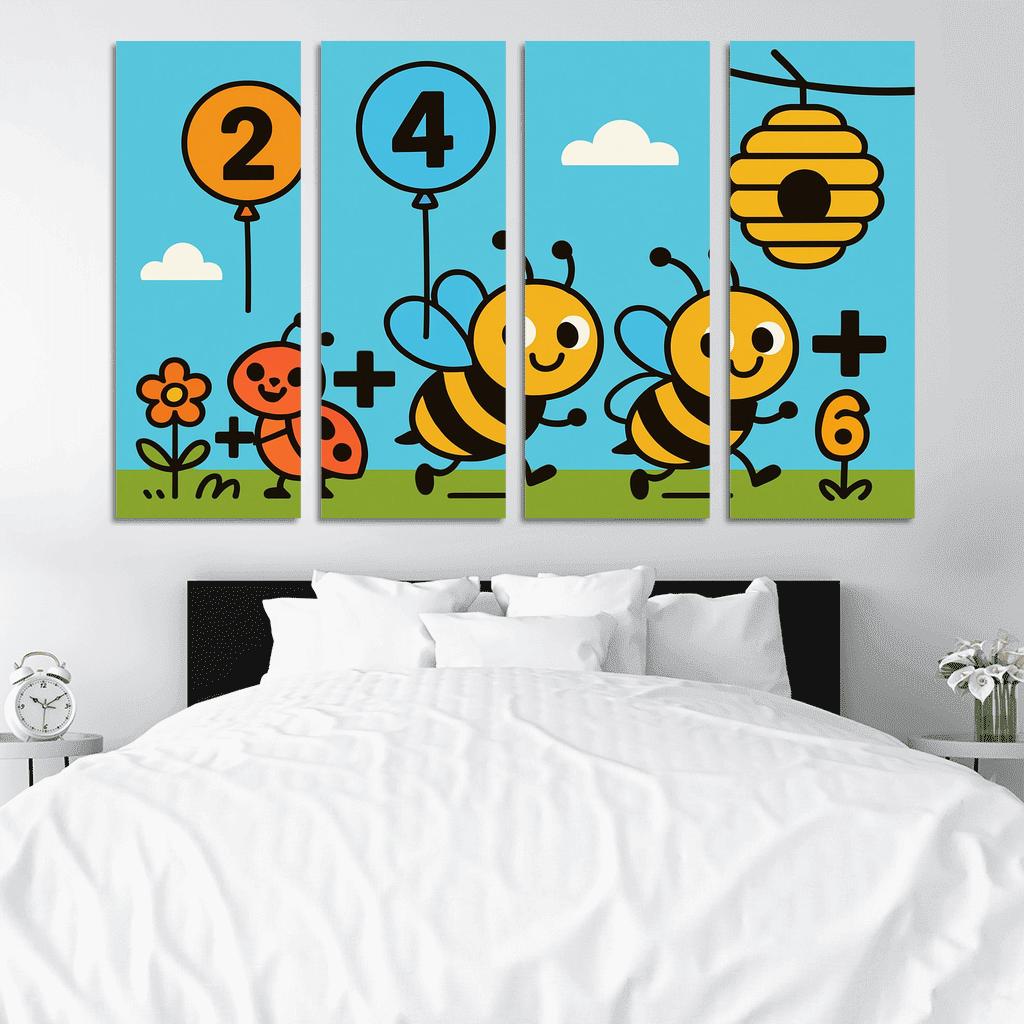 The Honeybee Math Parade wall art