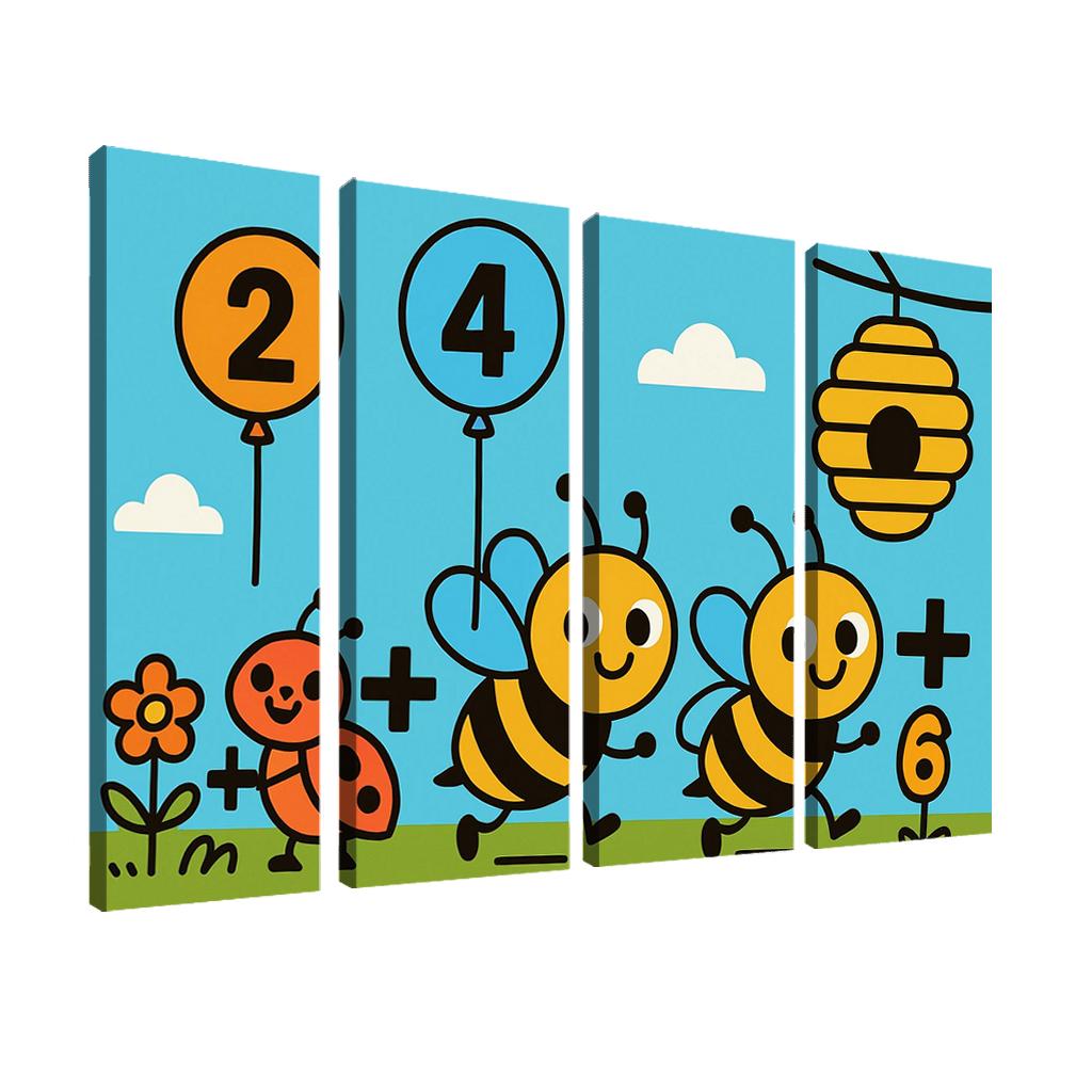 The Honeybee Math Parade wall art