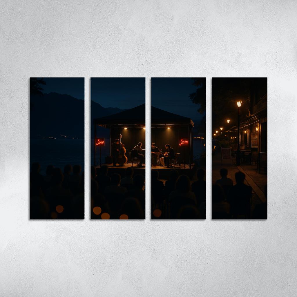 Montreux Jazz Festival Montreux Switzerland canvas paintings frame