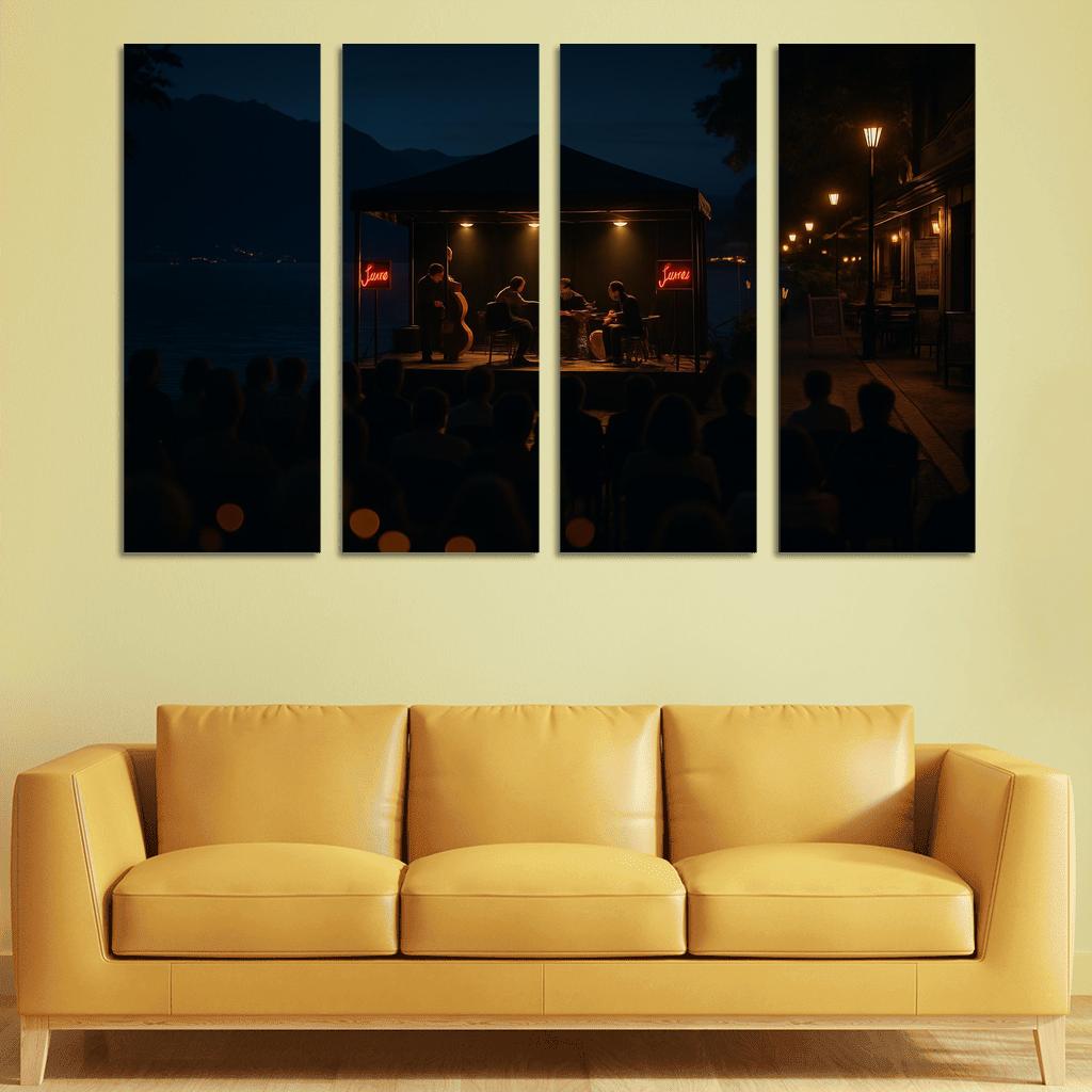 Montreux Jazz Festival Montreux Switzerland canvas paintings frame