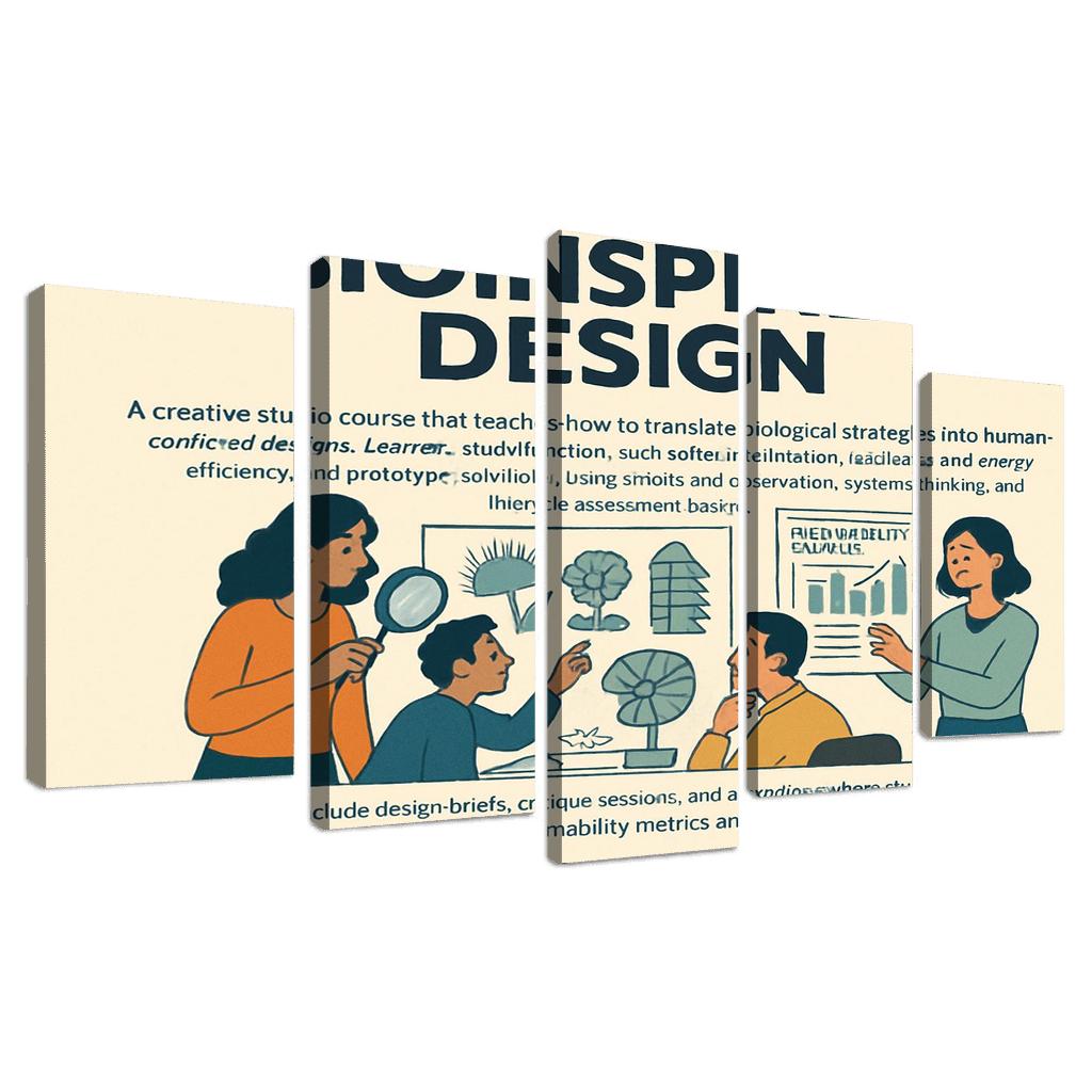 Bio Inspired Design Studio Principles From Nature For Sustainable Innovation multi-panel paintings