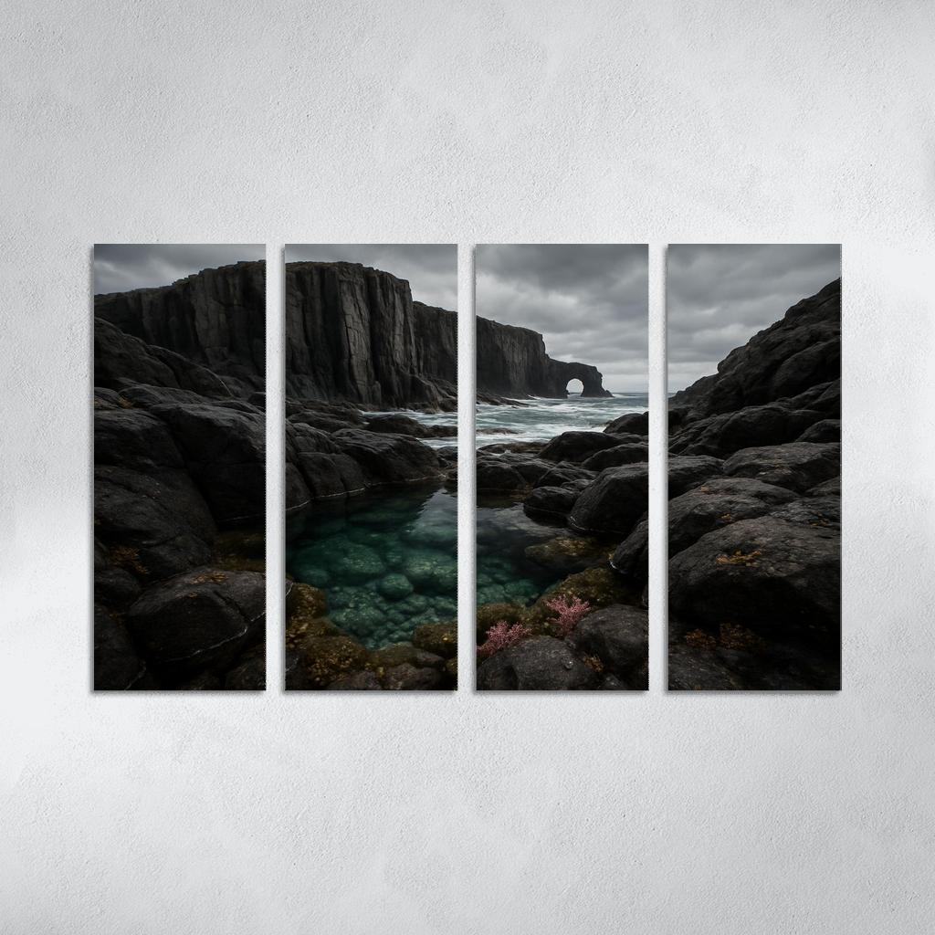 Basalt Cliff Tide Pool Sanctuary premium artwork frames
