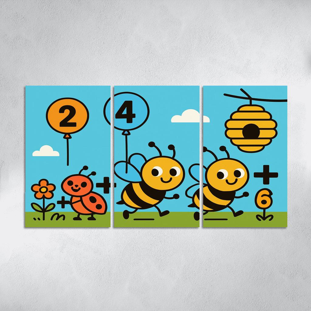 The Honeybee Math Parade wall art