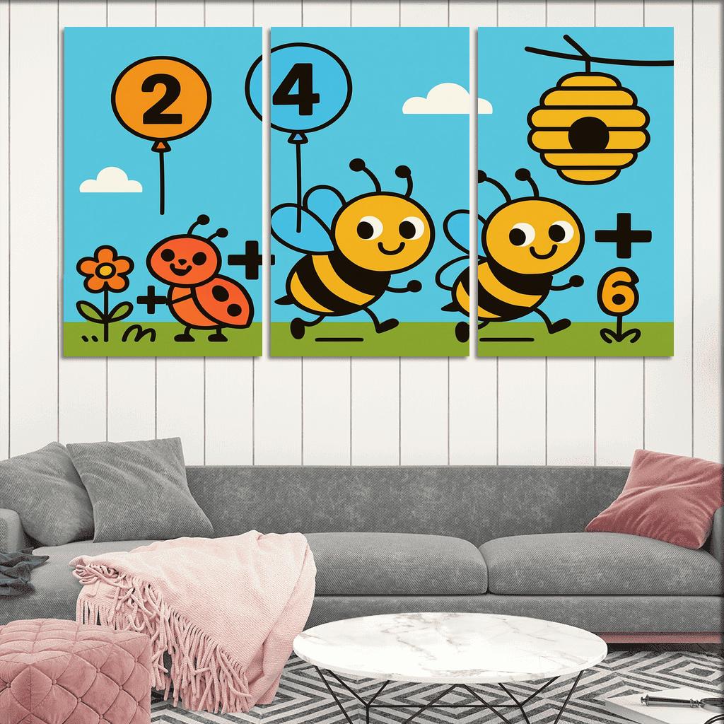 The Honeybee Math Parade wall art