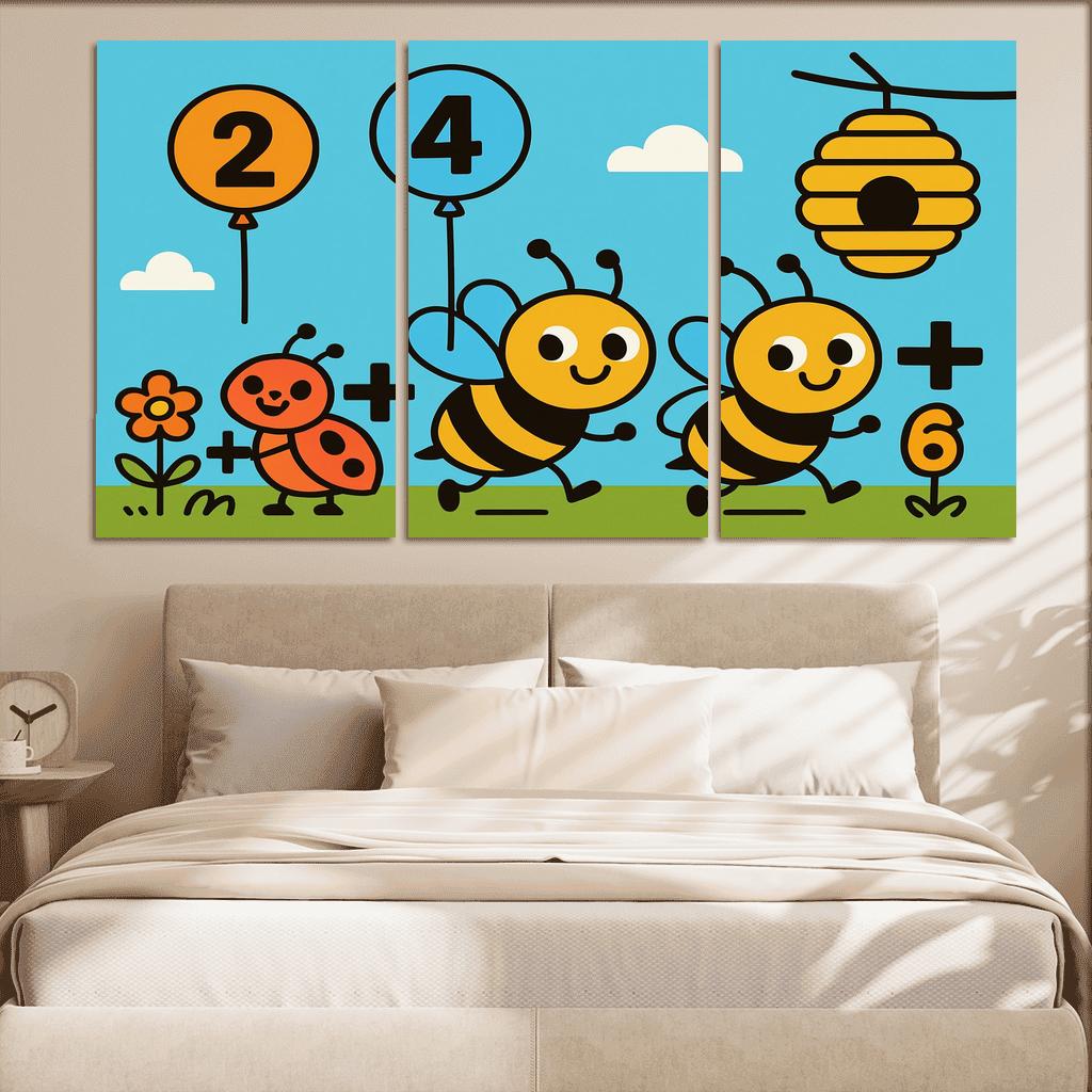 The Honeybee Math Parade wall art