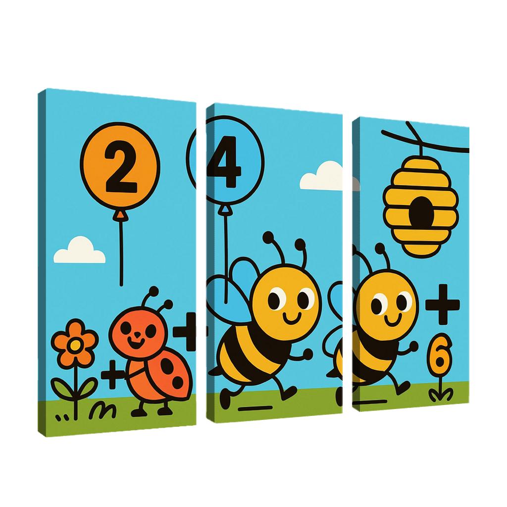The Honeybee Math Parade wall art