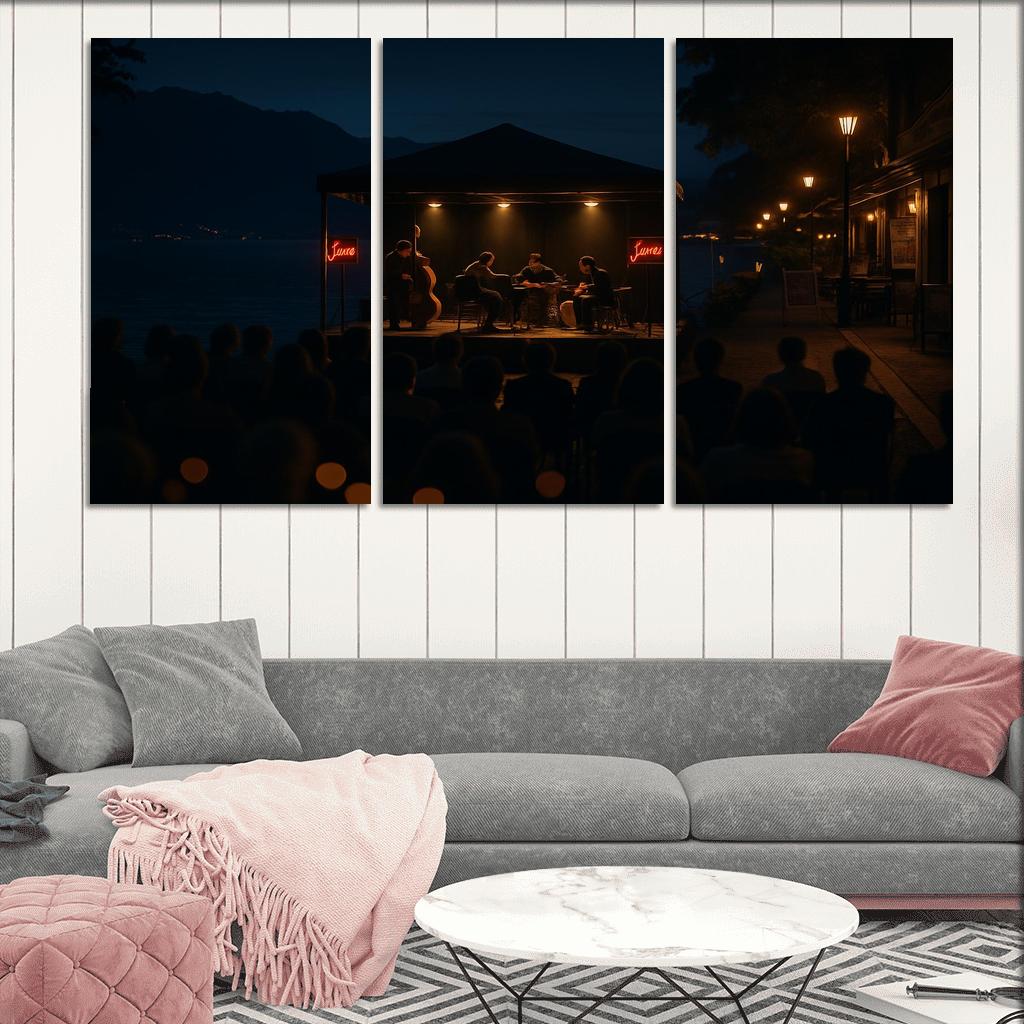 Montreux Jazz Festival Montreux Switzerland canvas paintings frame
