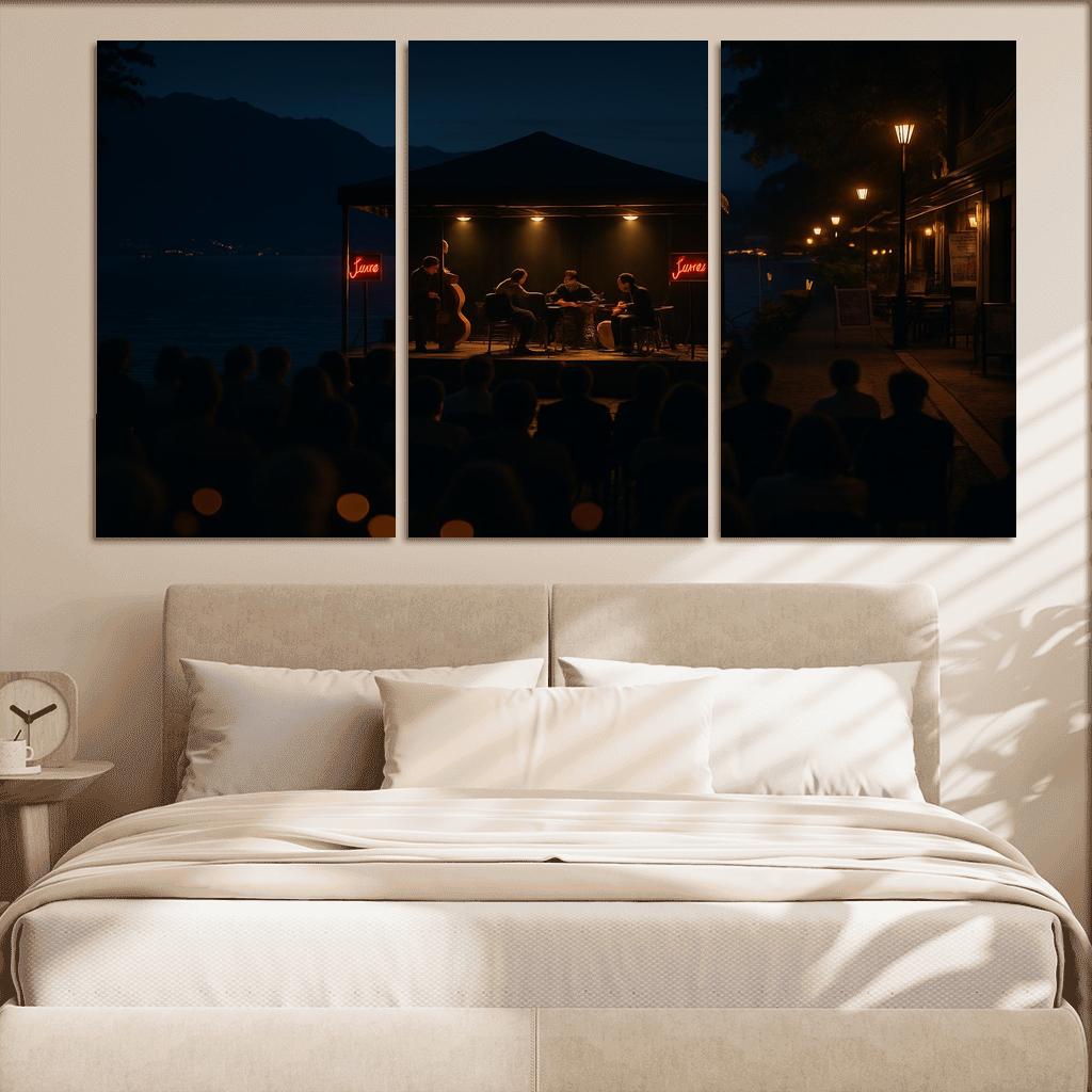 Montreux Jazz Festival Montreux Switzerland canvas paintings frame