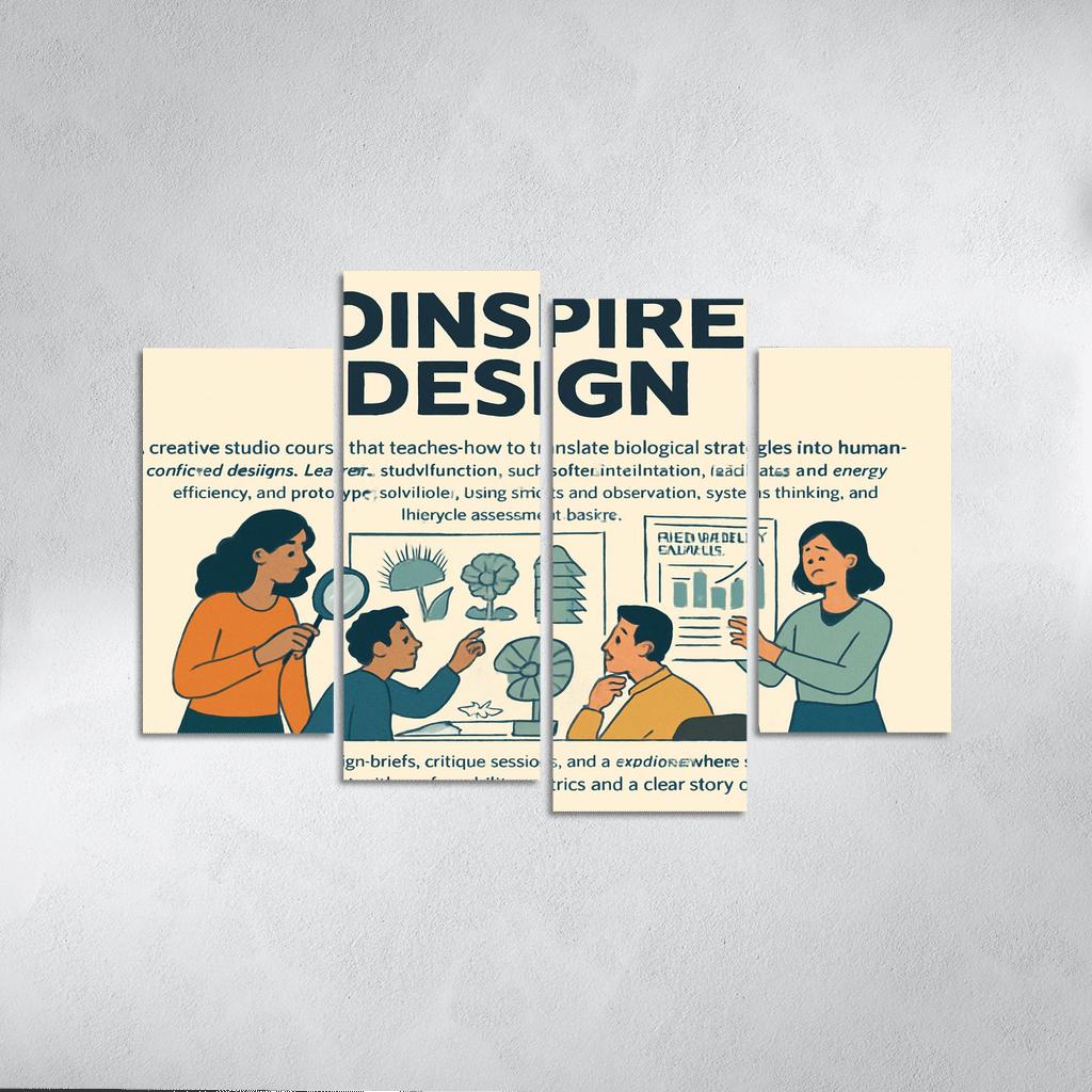 Bio Inspired Design Studio Principles From Nature For Sustainable Innovation multi-panel paintings