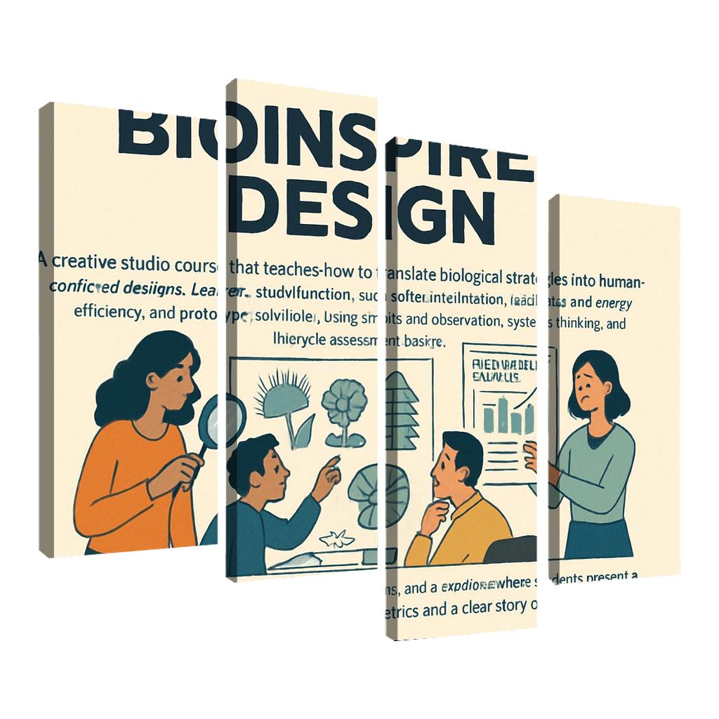 Bio Inspired Design Studio Principles From Nature For Sustainable Innovation multi-panel paintings