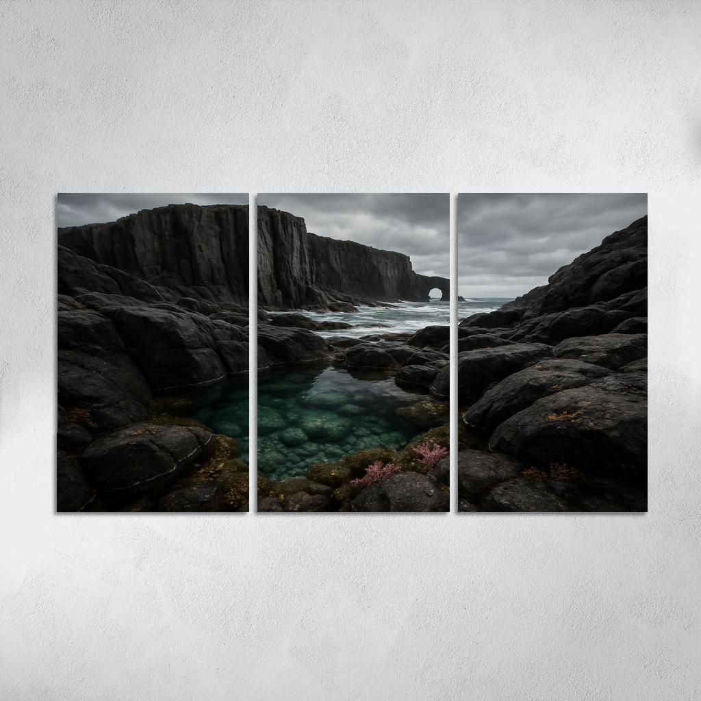 Basalt Cliff Tide Pool Sanctuary premium artwork frames