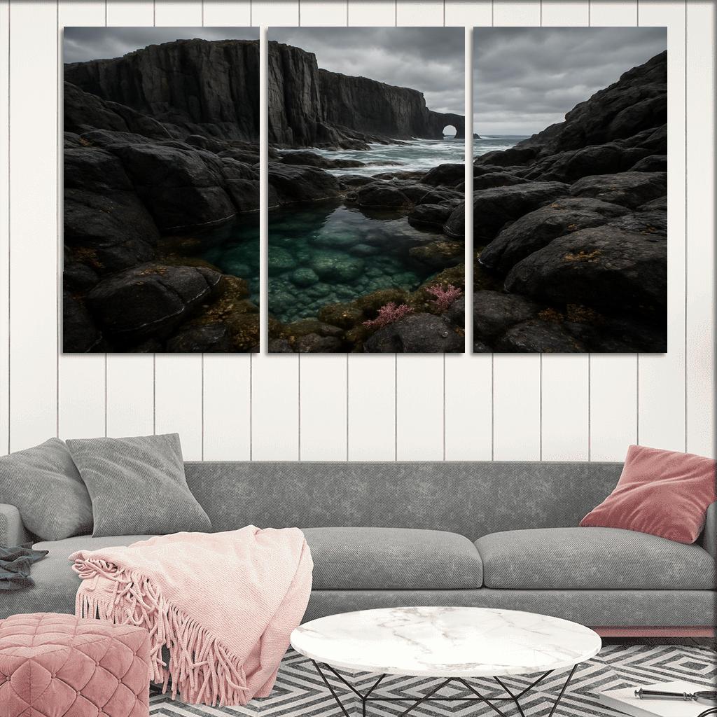 Basalt Cliff Tide Pool Sanctuary premium artwork frames