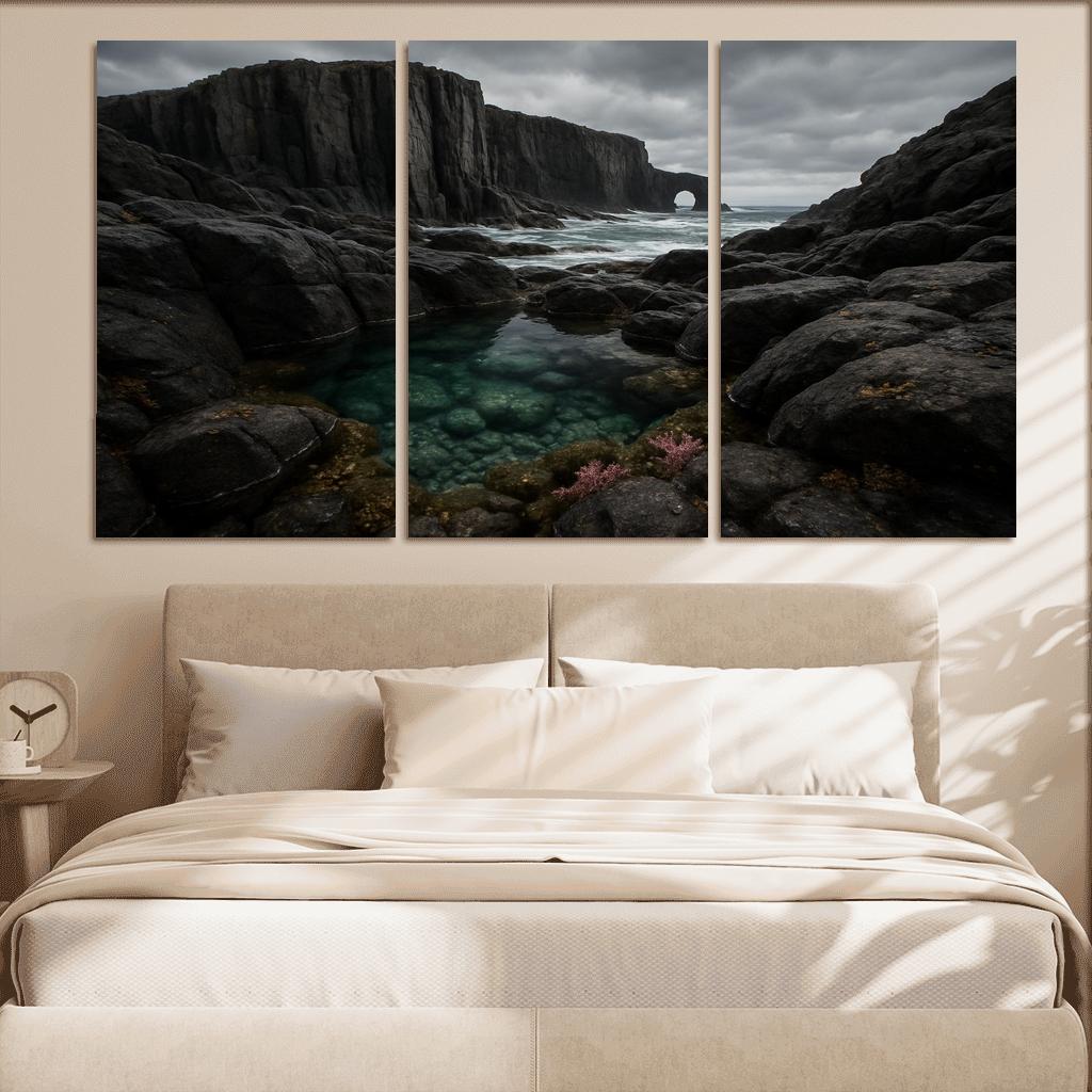 Basalt Cliff Tide Pool Sanctuary premium artwork frames