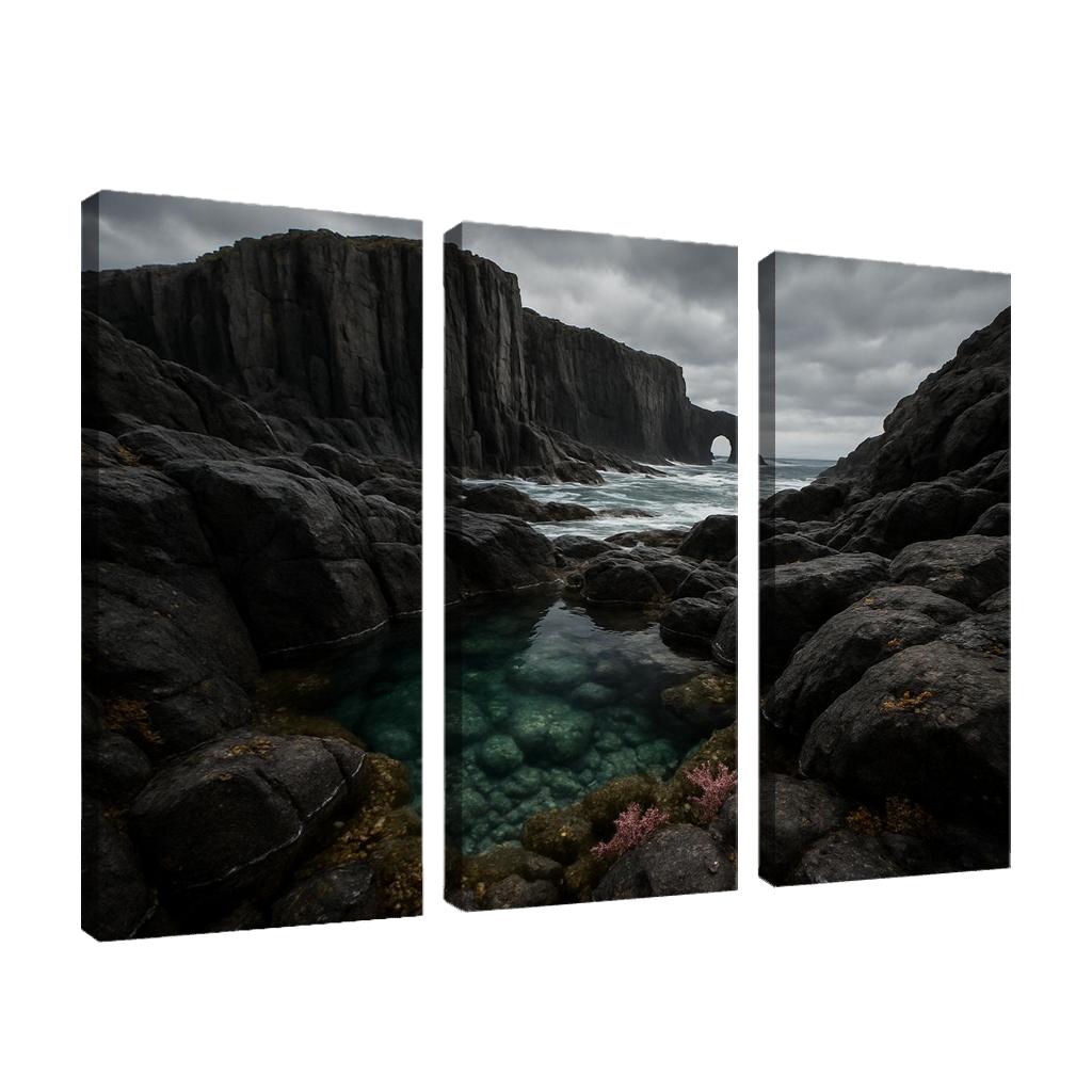 Basalt Cliff Tide Pool Sanctuary premium artwork frames