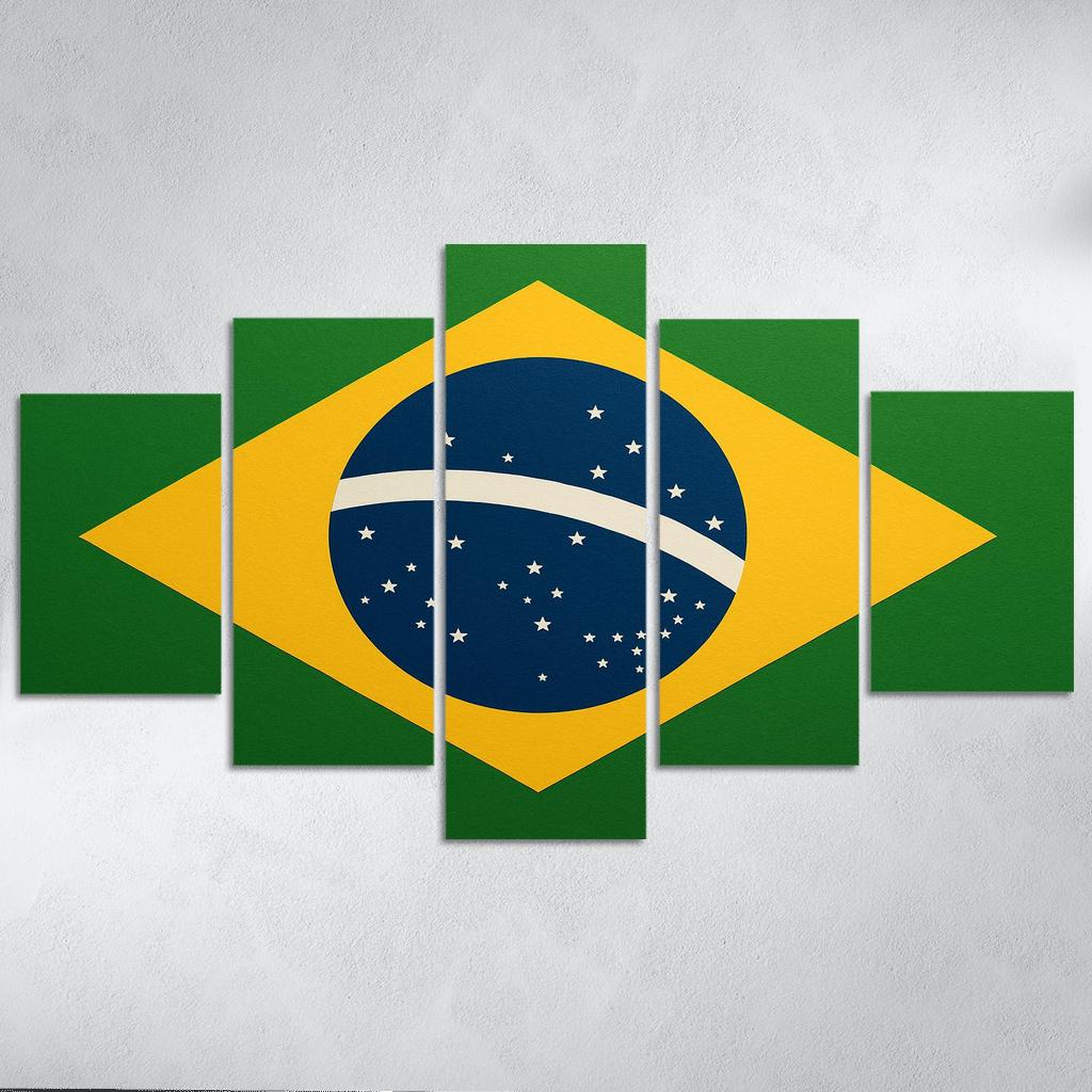 Order And Progress In Green And Gold art trends
