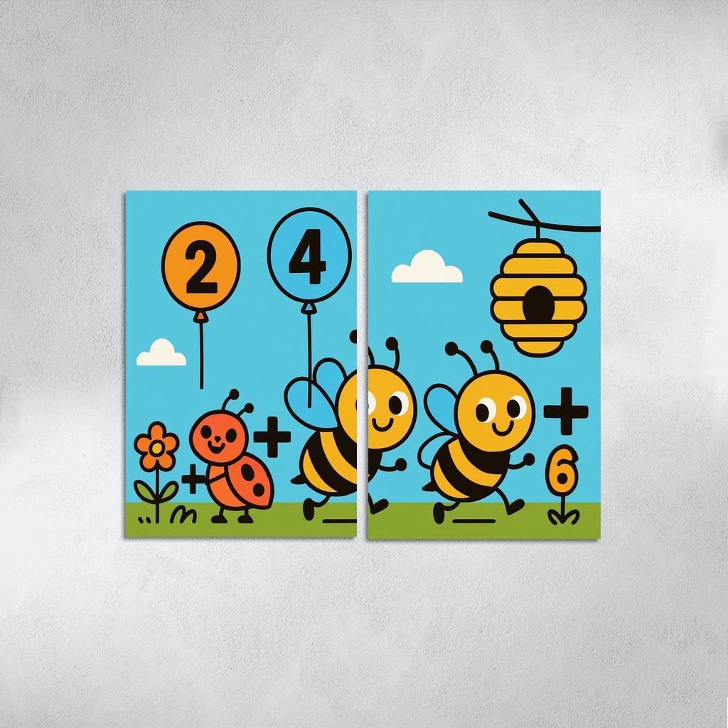 The Honeybee Math Parade wall art
