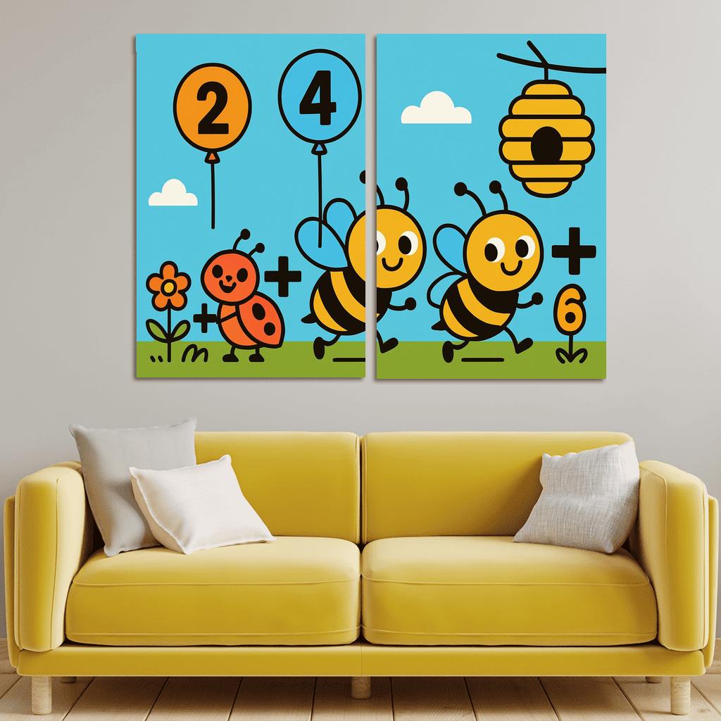 The Honeybee Math Parade wall art