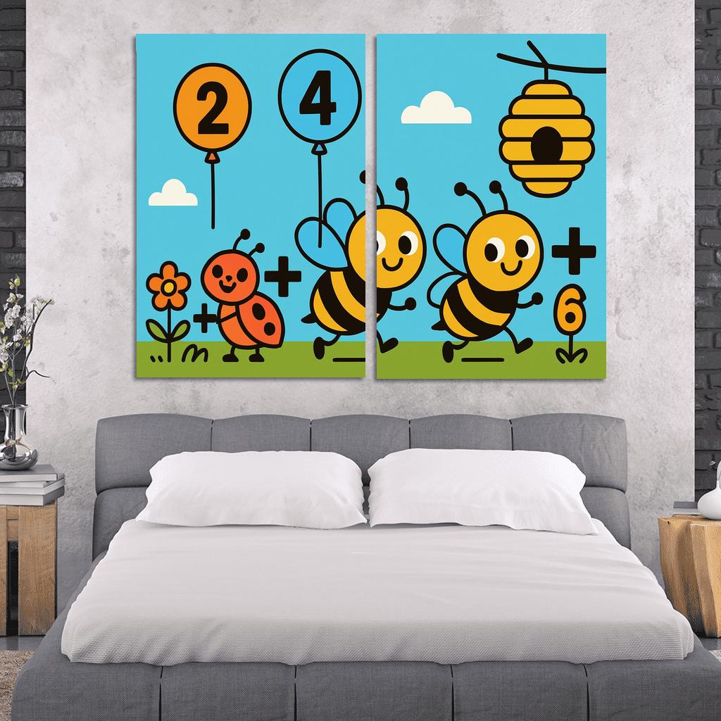 The Honeybee Math Parade wall art
