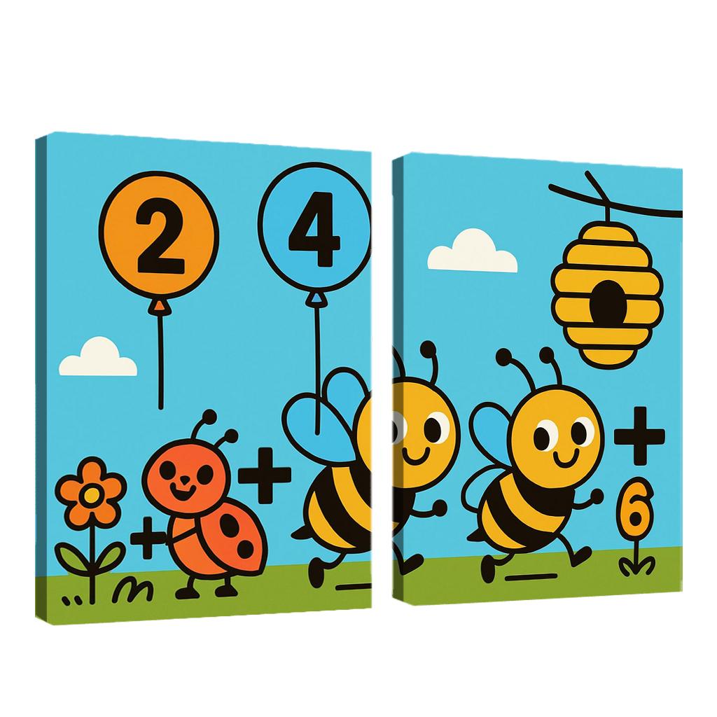 The Honeybee Math Parade wall art