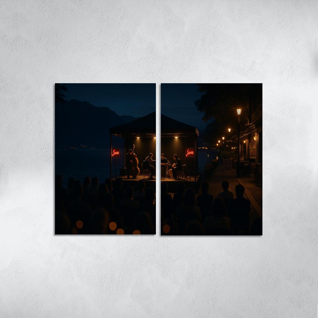 Montreux Jazz Festival Montreux Switzerland canvas paintings frame