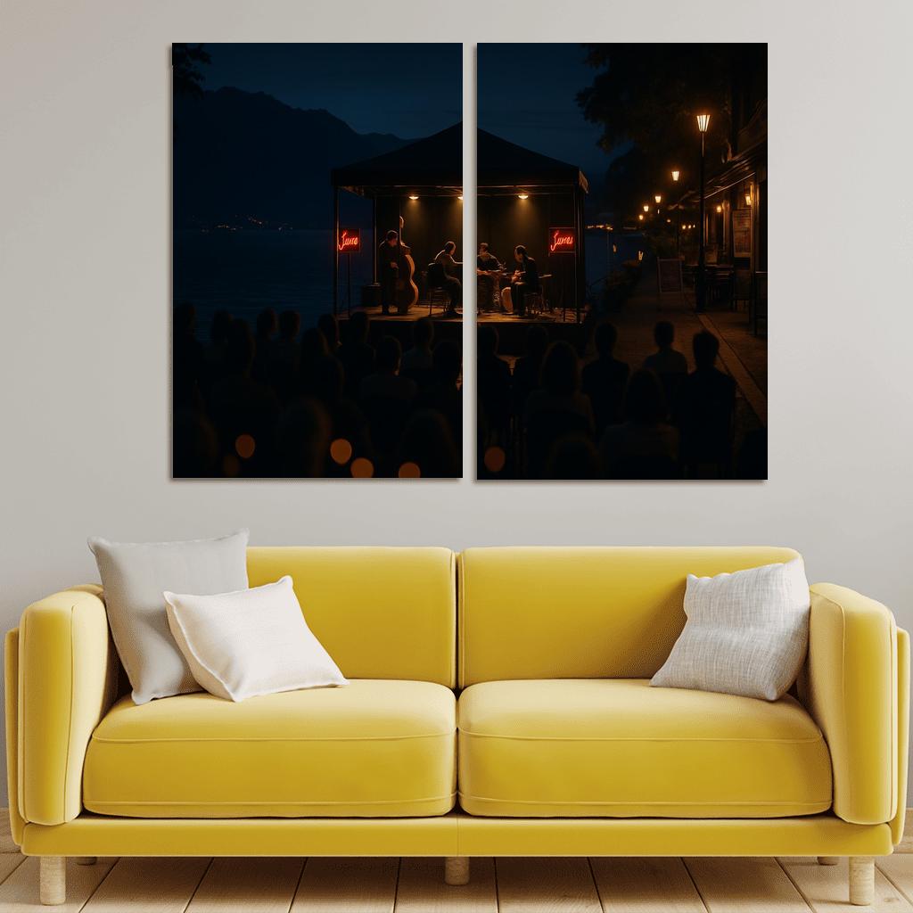 Montreux Jazz Festival Montreux Switzerland canvas paintings frame