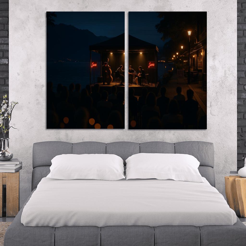 Montreux Jazz Festival Montreux Switzerland canvas paintings frame