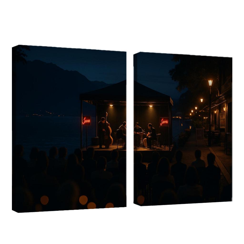 Montreux Jazz Festival Montreux Switzerland canvas paintings frame