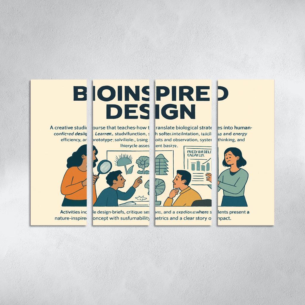 Bio Inspired Design Studio Principles From Nature For Sustainable Innovation multi-panel paintings