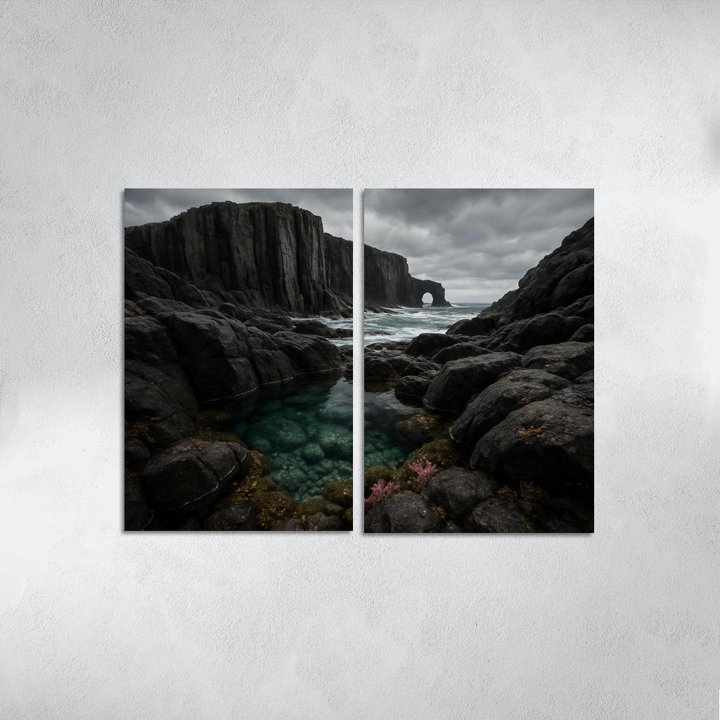Basalt Cliff Tide Pool Sanctuary premium artwork frames