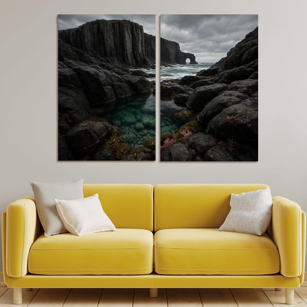 Basalt Cliff Tide Pool Sanctuary premium artwork frames