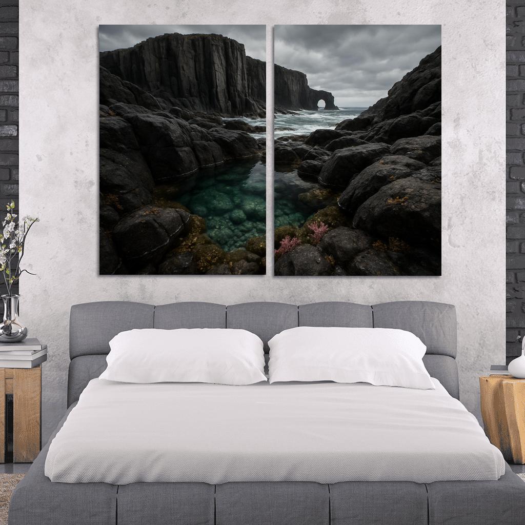 Basalt Cliff Tide Pool Sanctuary premium artwork frames