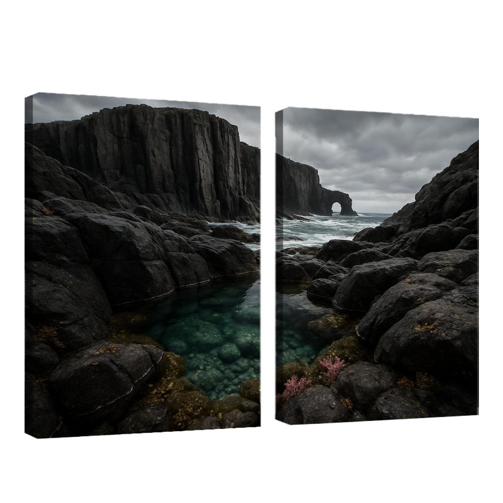 Basalt Cliff Tide Pool Sanctuary premium artwork frames