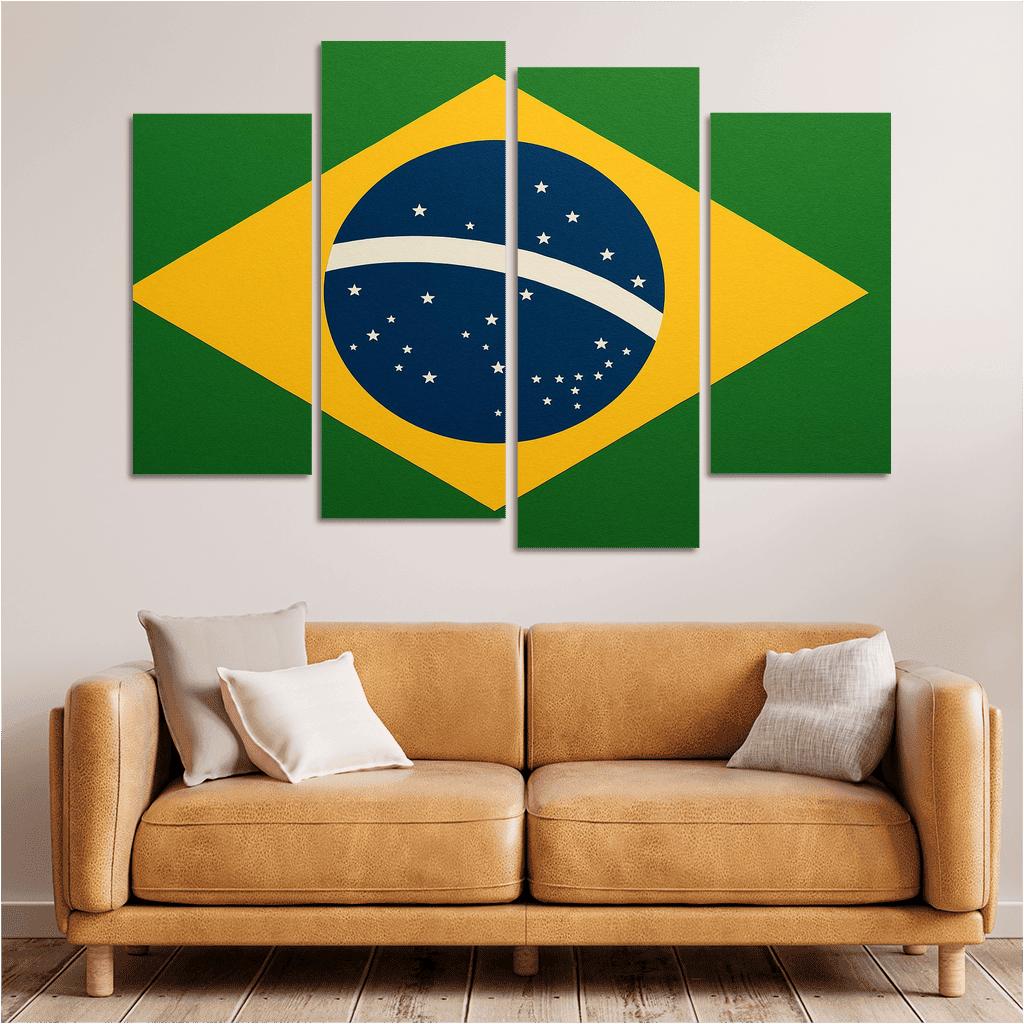 Order And Progress In Green And Gold art trends