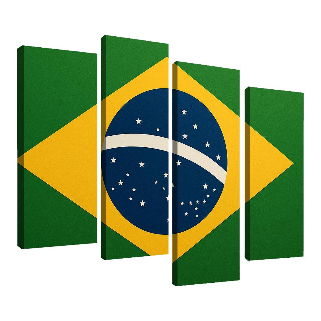 Order And Progress In Green And Gold art trends