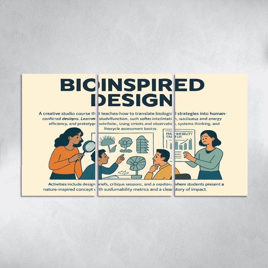 Bio Inspired Design Studio Principles From Nature For Sustainable Innovation multi-panel paintings