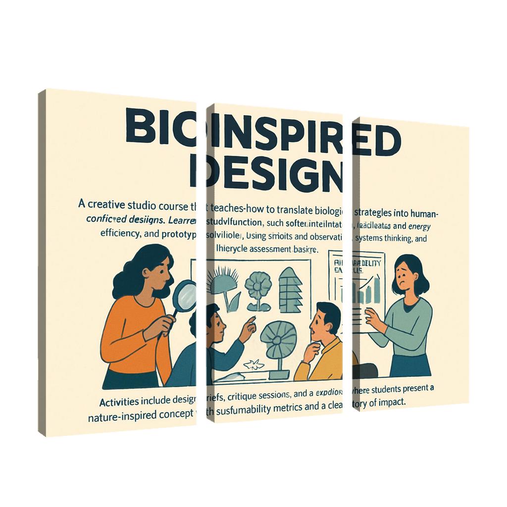 Bio Inspired Design Studio Principles From Nature For Sustainable Innovation multi-panel paintings