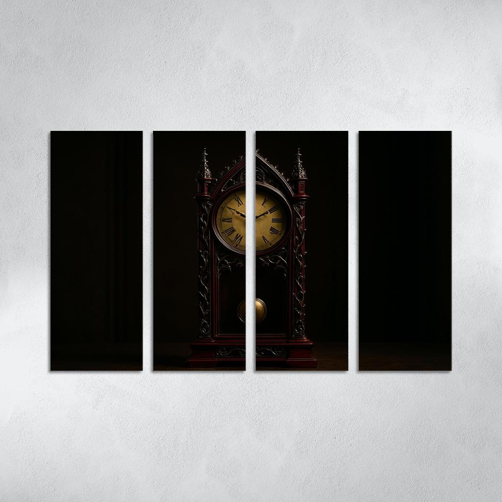 Reliquary Pendulum Clock Of Thorned Filigree home decor