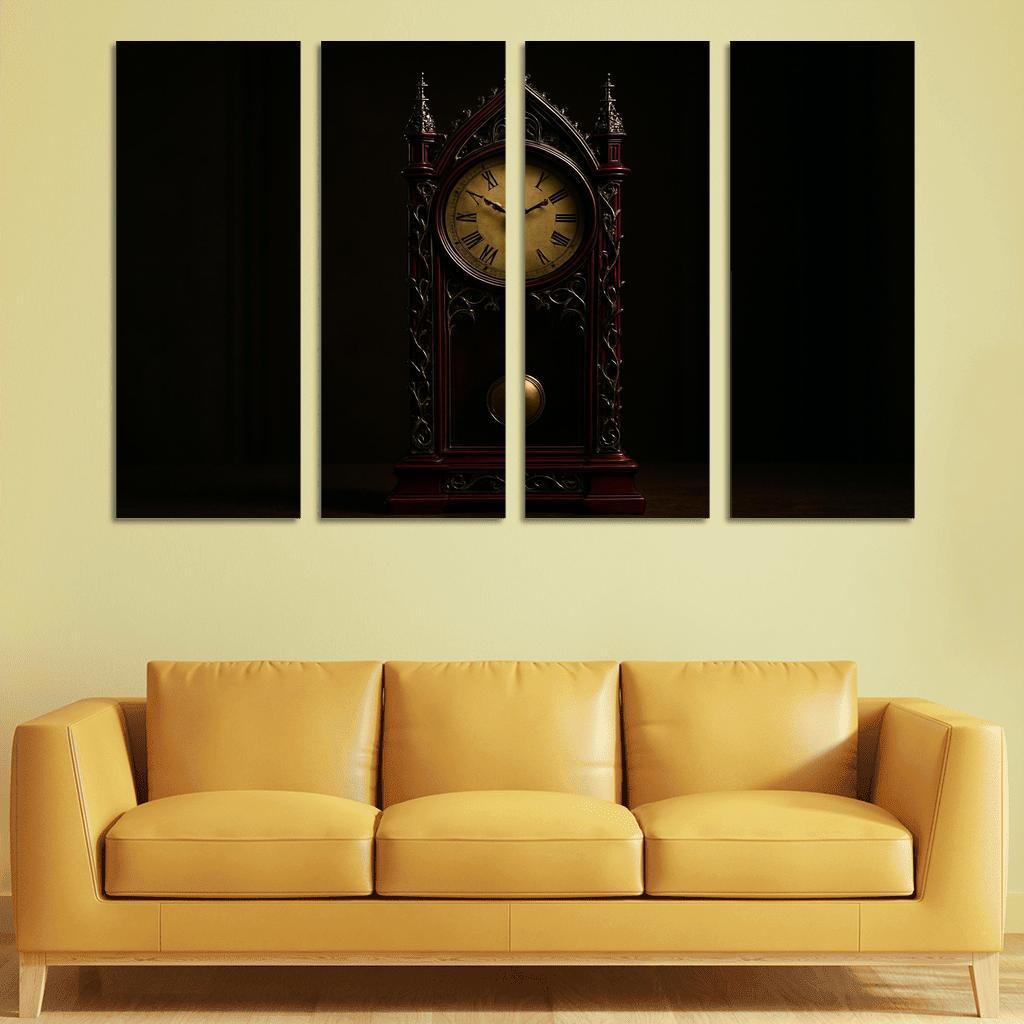 Reliquary Pendulum Clock Of Thorned Filigree home decor