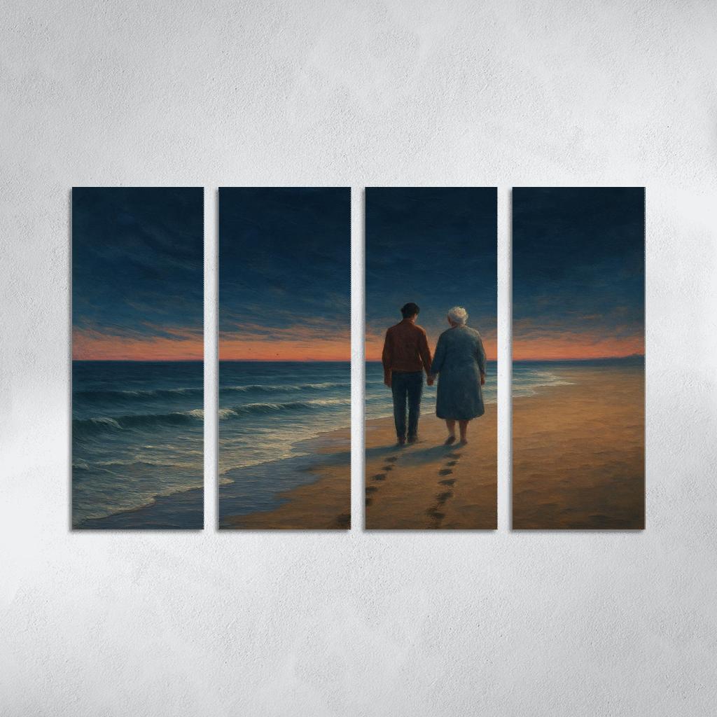 The Footprints She Followed Behind Me canvas paintings frame