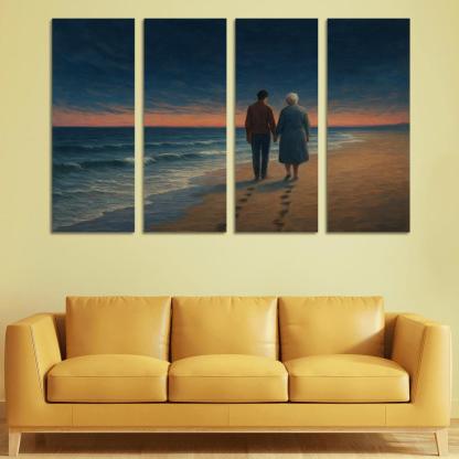 The Footprints She Followed Behind Me canvas paintings frame