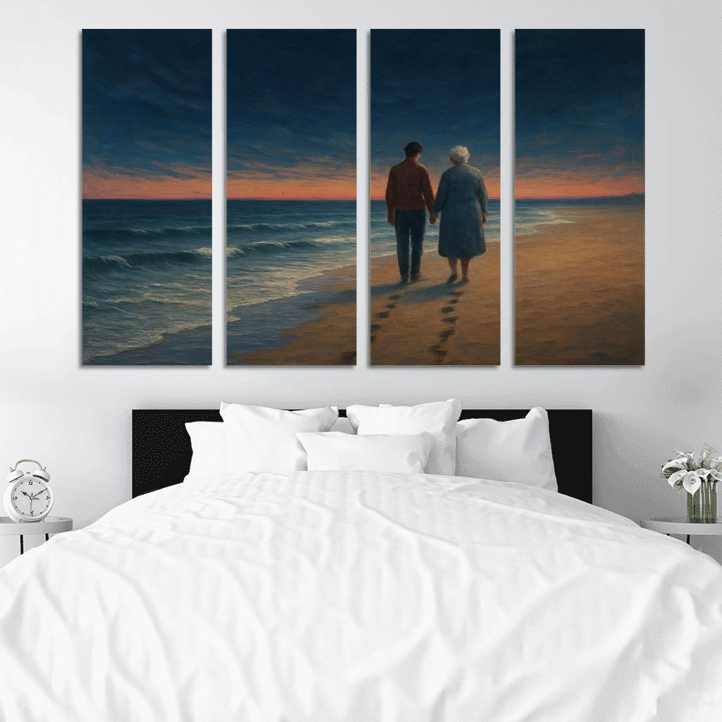 The Footprints She Followed Behind Me canvas paintings frame
