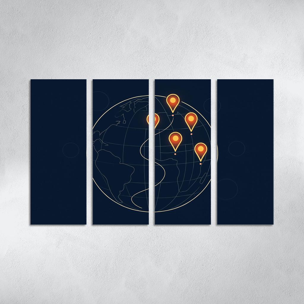 Midnight Meridian Lanterns custom paintings frame