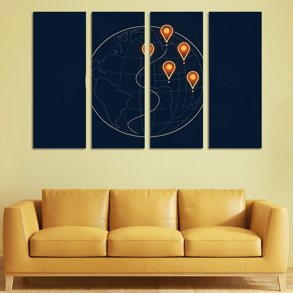 Midnight Meridian Lanterns custom paintings frame
