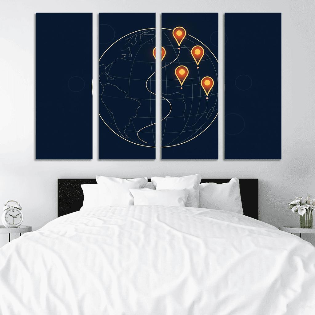 Midnight Meridian Lanterns custom paintings frame